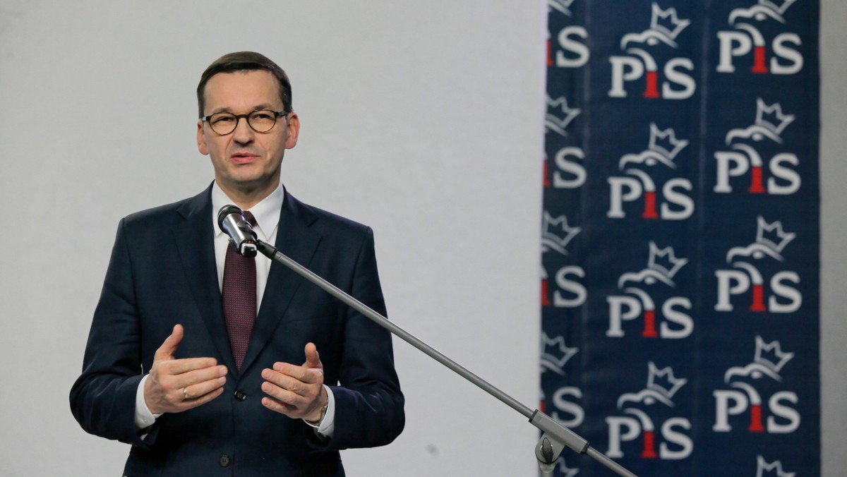 Warszawa, 08.11.2019. Premier Mateusz Morawiecki podczas konferencji prasowej, 8 bm. w Warszawie. Przewodniczący Rady Ministrów ogłosił skład nowego Rządu. (amb) PAP/Mateusz Marek