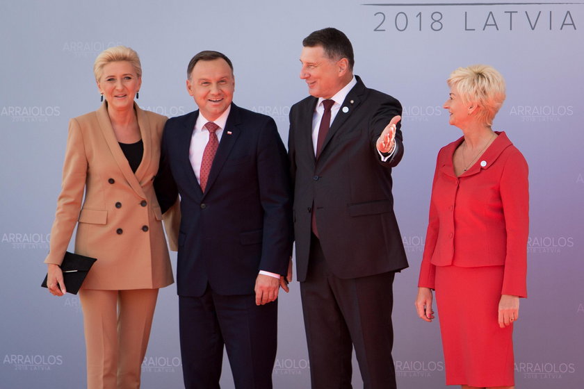 Andrzej Duda i Agata Duda z wizytą na Łotwie