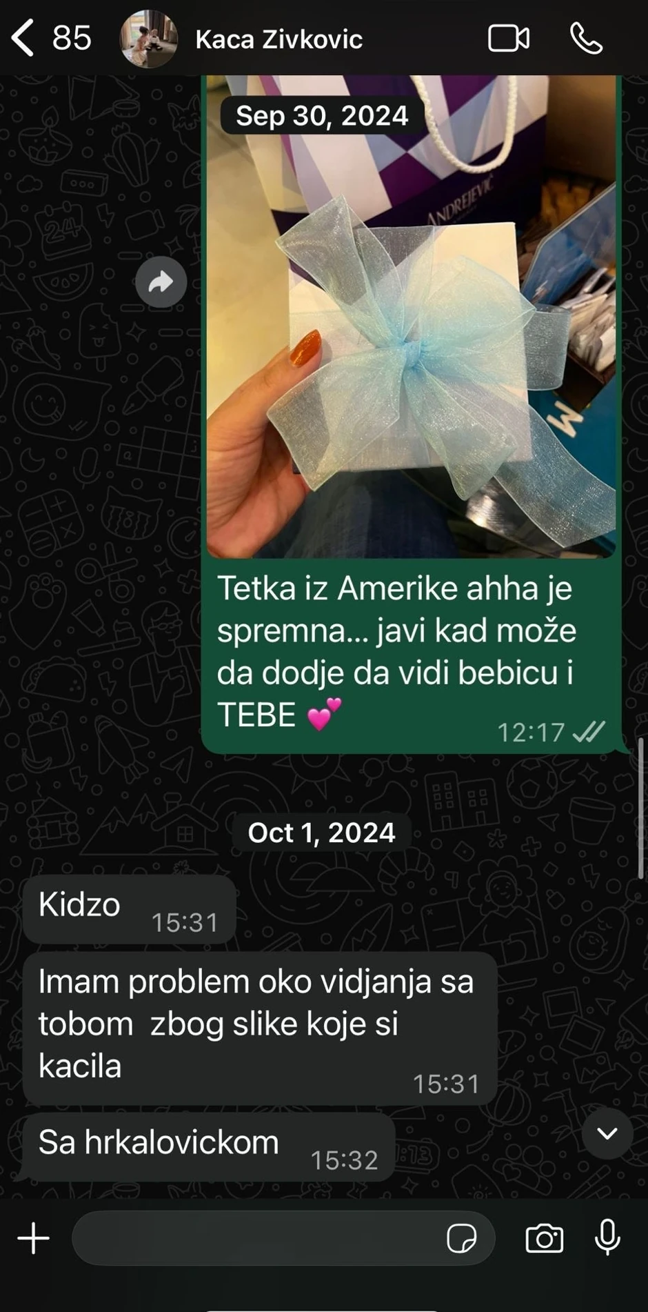 Prepiska Kaće Živković i Kije Kockar