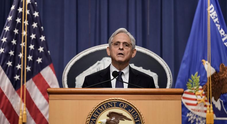 Attorney General Merrick Garland tightened Justice Department policies to prevent political appointees from attending partisan events.Drew Angerer/Getty Images