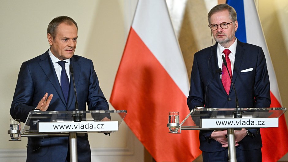 Donald Tusk oraz Petr Fiala