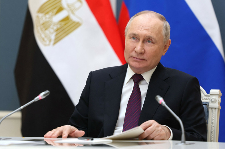 Prezydent Rosji Władimir Putin w Moskwie, 23 stycznia 2024 r.