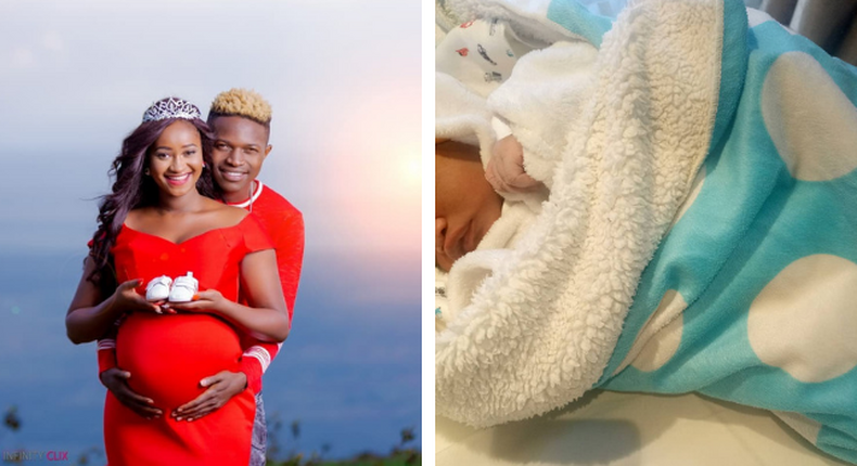 Mr Seed with wife Nimo Gachuri and their new born Gold (Courtesy)