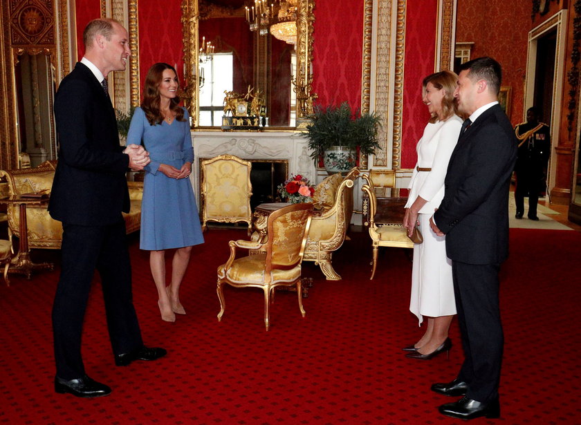 William i Kate spotkali się z prezydentem Ukrainy Wołodymyrem Zełenskim i jego żona Olena podczas audiencji w Buckingham Palace w 2020 roku.