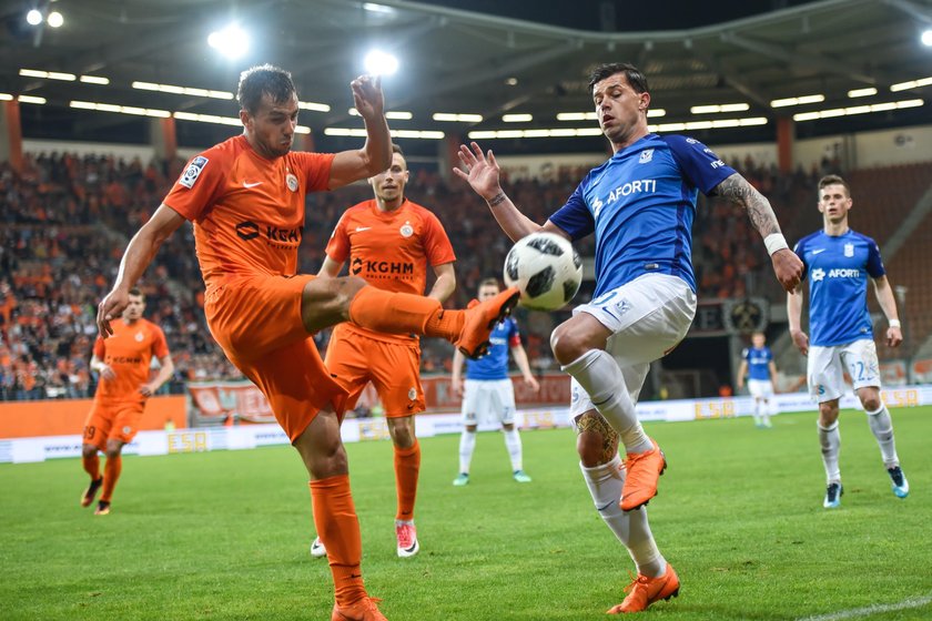 Pilka nozna. Ekstraklasa. Lech Poznan - Jagiellonia Bialystok. 11.03.2018