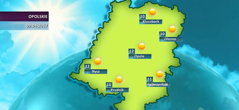 Prognoza pogody dla woj. opolskiego - 9.04