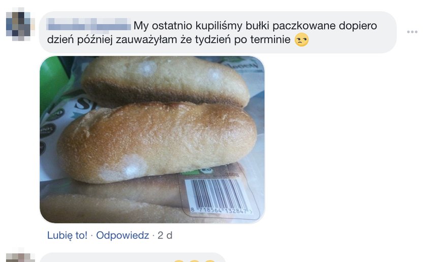 pleśniałe pieczywo w Biedronce