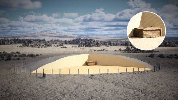 Rekonstrukcja kurhanu i komory grobowej