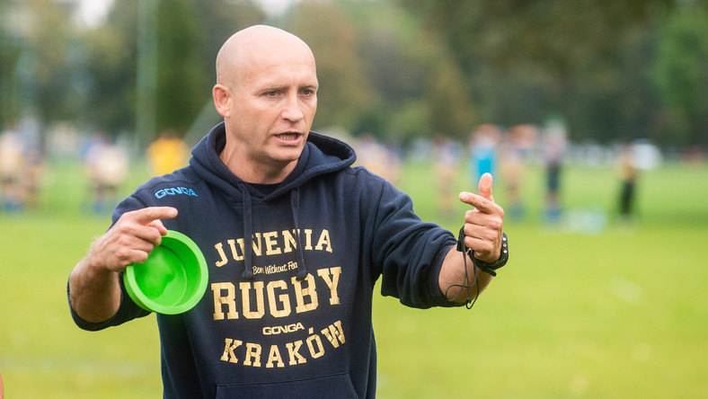 Dotychczasowy trener rugbistów Juvenii Kraków Konrad Jarosz