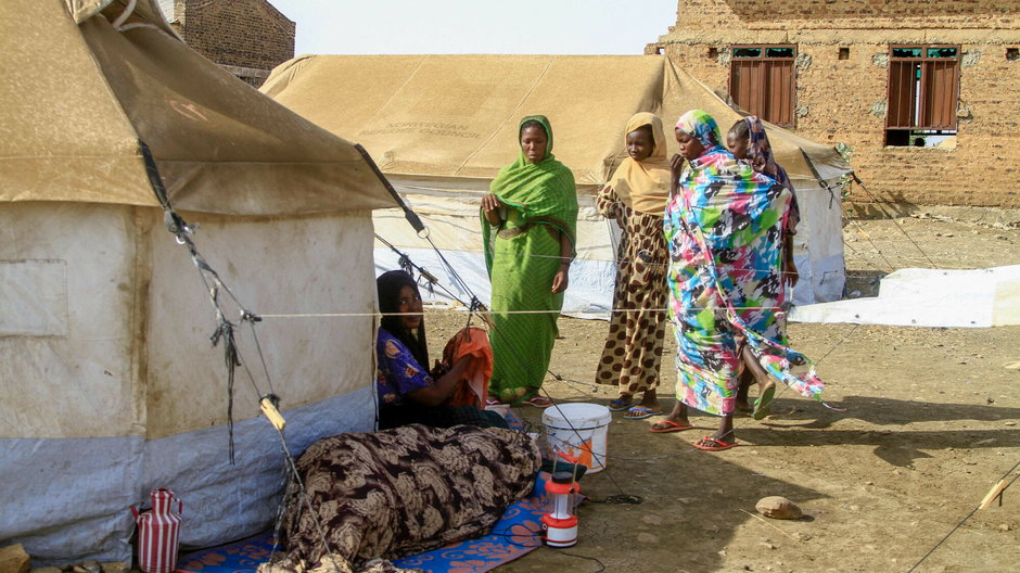 Obóz dla wewnętrznych przesiedleńców w Sudanie