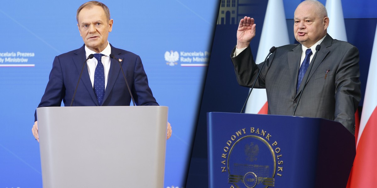 Adam Glapiński i Donald Tusk