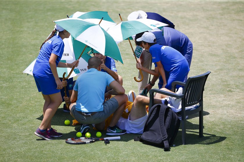 Marcos Baghdatis padł z wycieńczenia. Horror na korcie Antalya Open