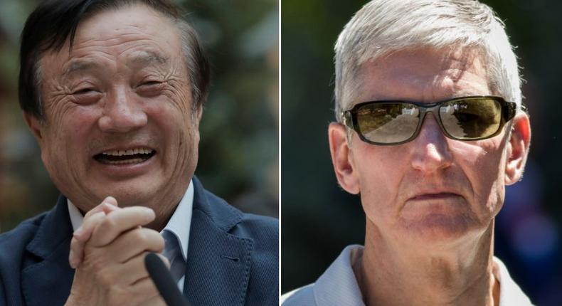 Ren Zhengfei Tim Cook