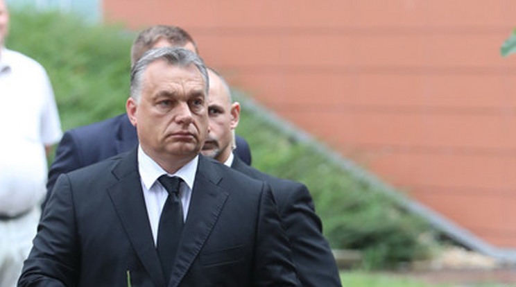 Orbán Viktor a temetésen is lerótta tiszteletét / Fotó: Pozsonyi Zita