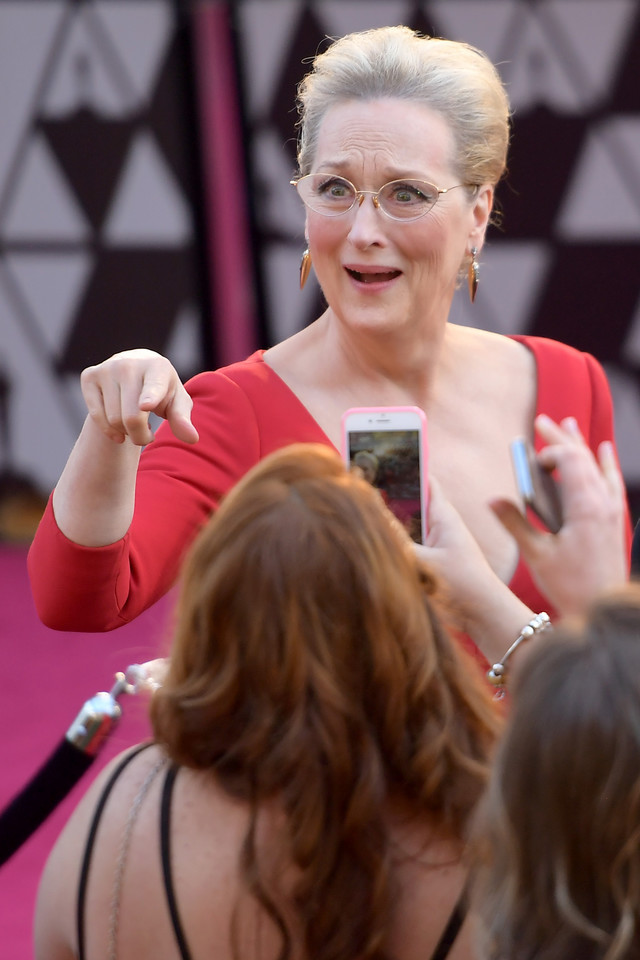 Oscary 2018. Meryl Streep na czerwonym dywanie