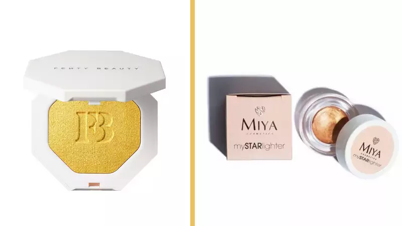 Rozświetlacz Fenty Beauty vs Miya Cosmetics My Star Lighter / Materiały prasowe