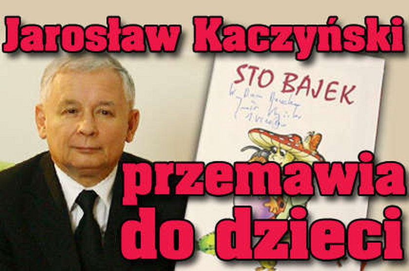 Jarosław Kaczyński przemawia do dzieci