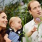 William i Kate Windsorowie z synkiem Georgem