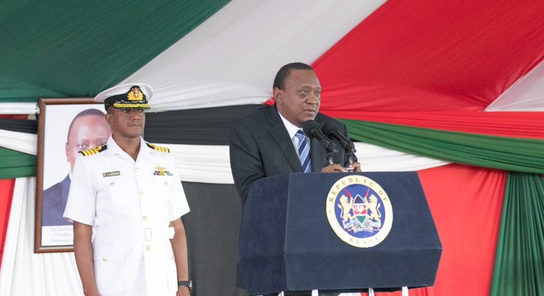 President Uhuru Kenyatta during the National Prayer Breakfast at Safari Park Hotel