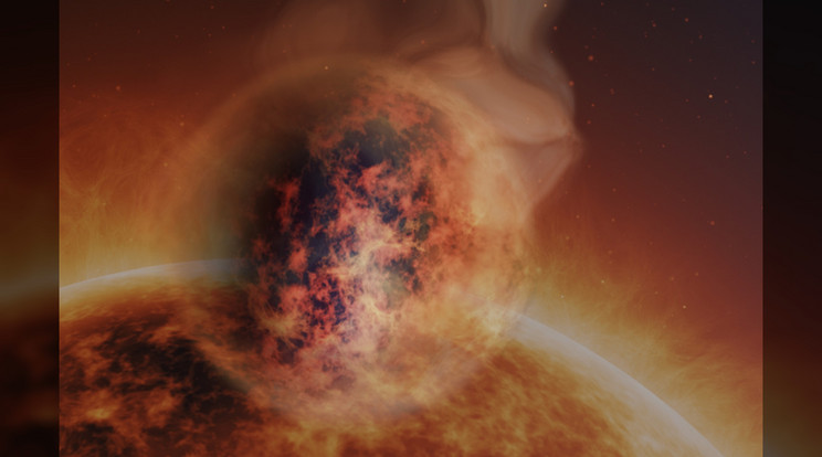 A WASP-107b exobolygó nagyon közel kering a csillagához, egy éve mindössze 5,7 földi napig tart. Nem világos, hogyan tudja a bolygó megtartani a légkörét, amelynek el kellene égnie a csillagához való közelsége miatt. A vizsgálatok új fejezetet nyitottak a bolygókról való tudásunkban. / Fotó: KU Leuven
