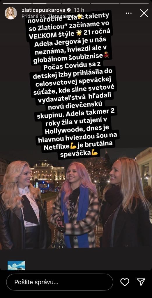 Puškárový v Zlatých talentoch so Zlaticou predstavila Adélu Jergovú.