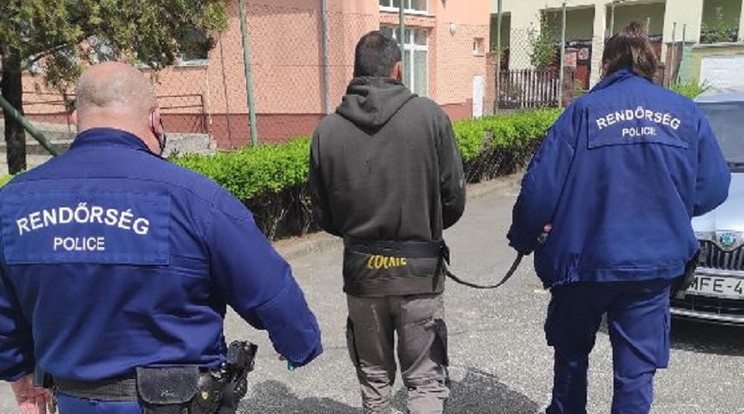 A Győr-Moson-Sopron megyei illetőségű T. Tamást egy gyáli építkezésen fogták el / Kép: Police.hu