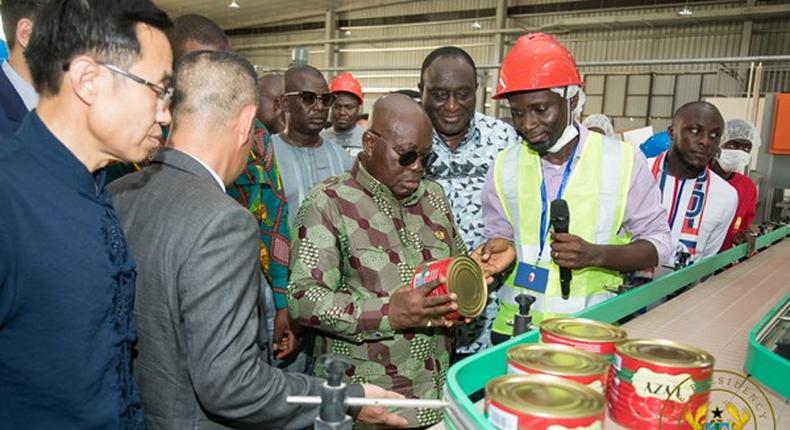 Nana Addo commissions tomato processing plant