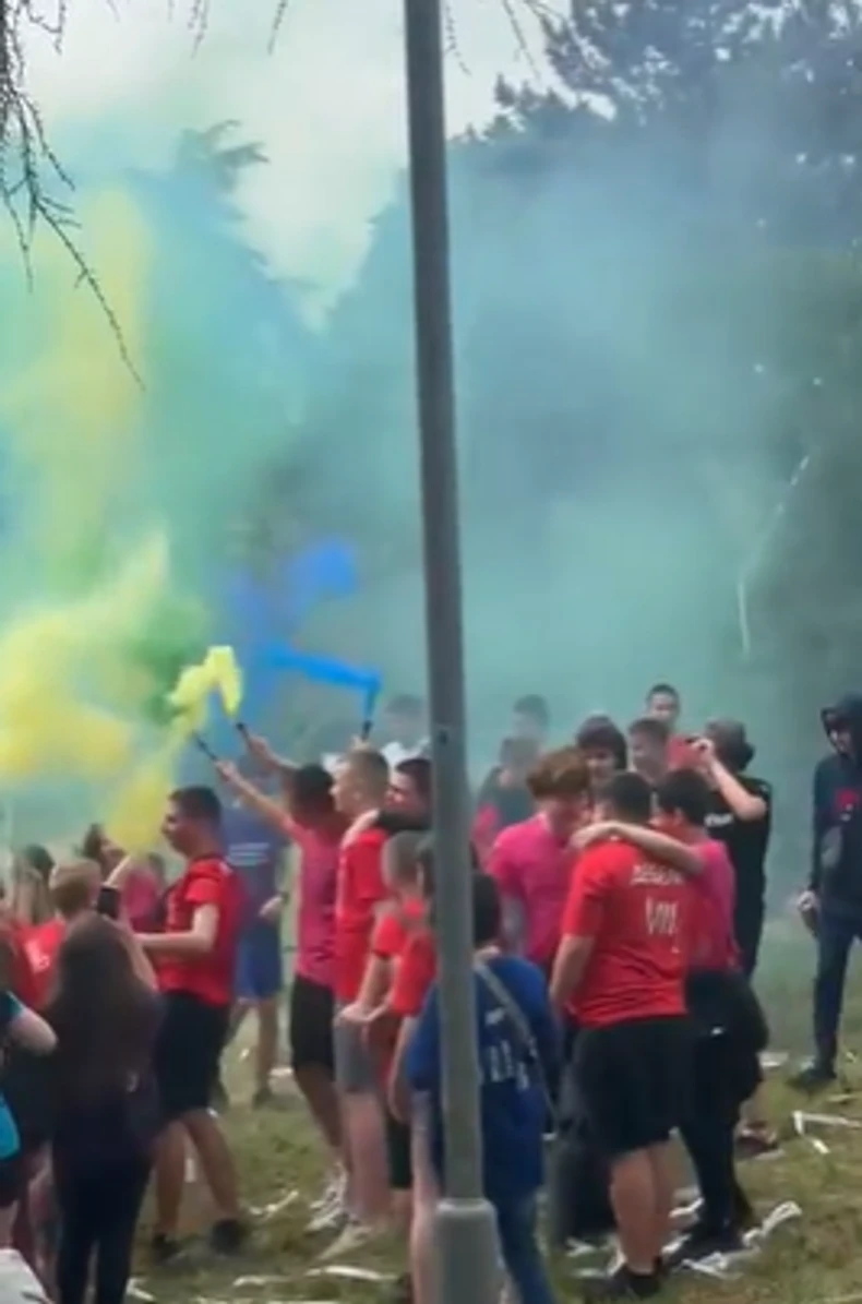 Proslava maturanta u Beogradu.