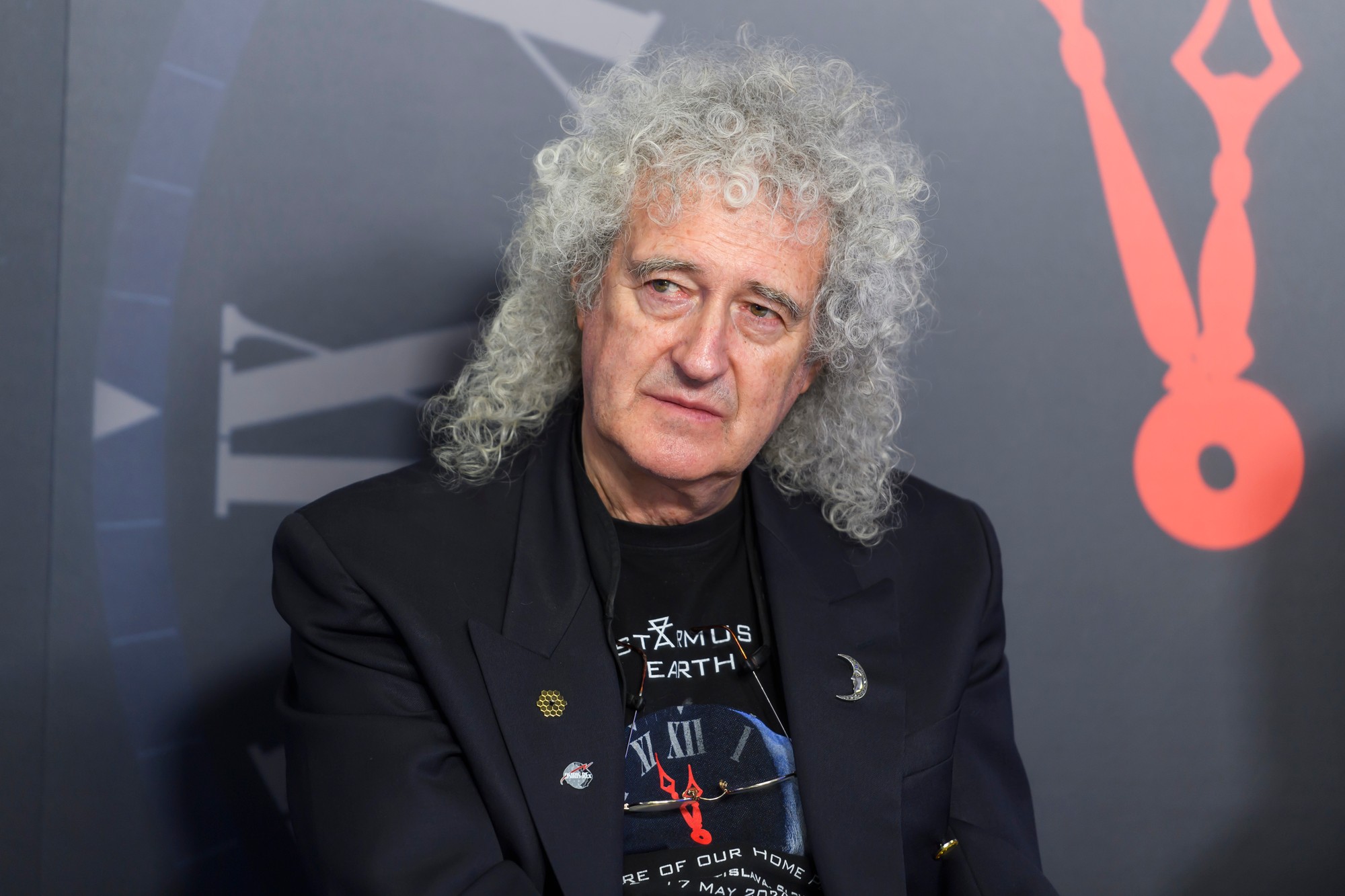 Na snímke britský hudobník, bývalý gitarista rockovej skupiny Queen a člen poradnej rady festivalu Starmus Brian May.