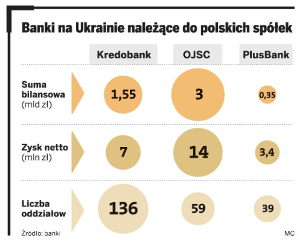 Banki na Ukrainie należące do polskich spółek