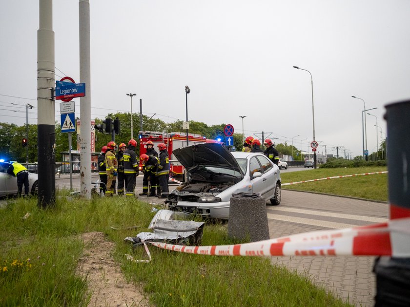 Wypadek na Włókniarzy przy Legionów w Łodzi