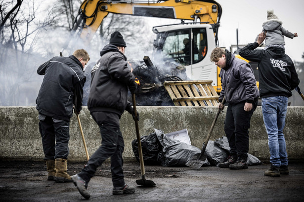 Protest belgijskich farmerów w Arendonk