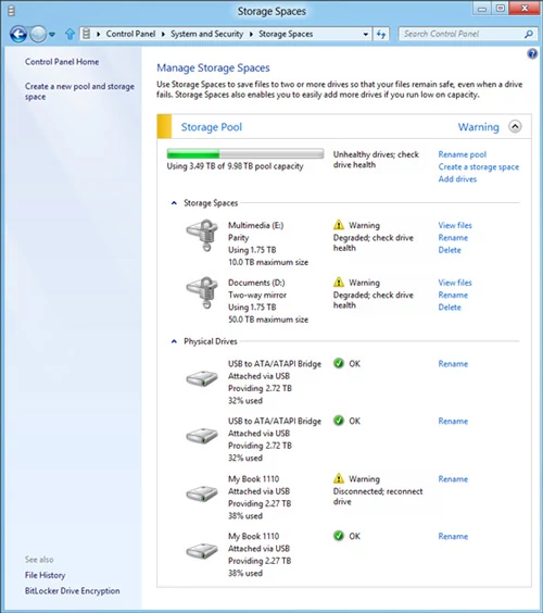 Storage Spaces - zarządzanie systemem dysków w Windows 8