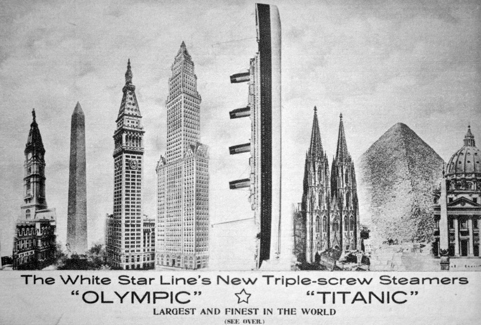 Titanic porównany z najwyższymi budynkami i budowlami tamtych czasów