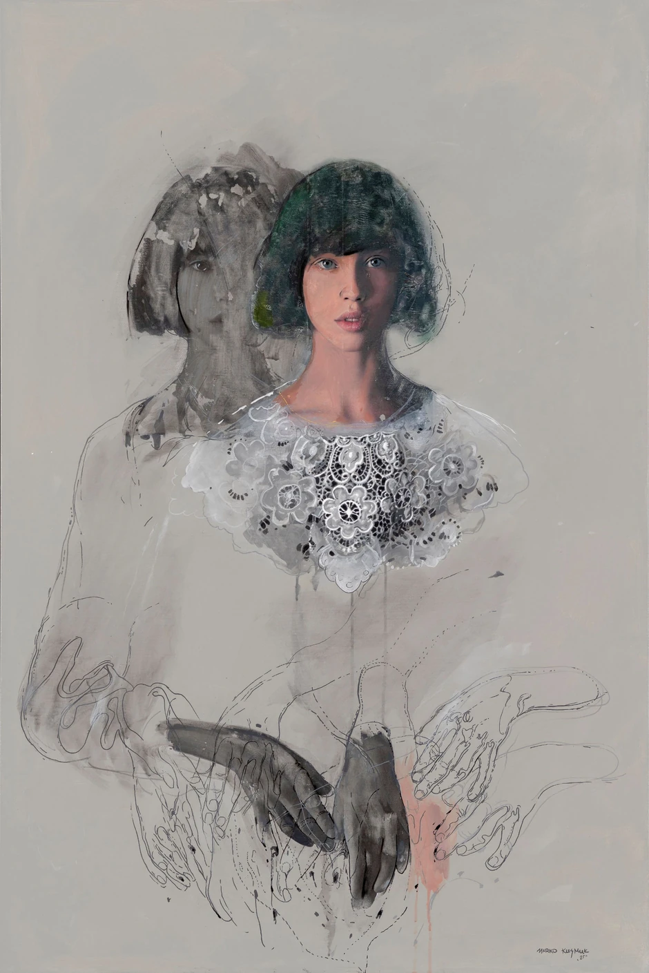 Marko Kusmuk, Alegorija stvarnosti, akril na platnu