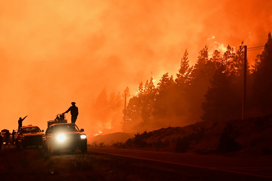 Šumski požari u El Oju u Patagoniji, Argentina, 8. januara