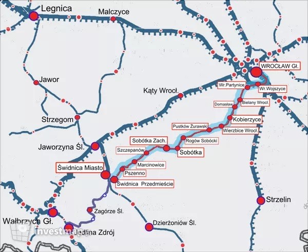 Stacje na zrewitalizowanej linii do Świdnicy