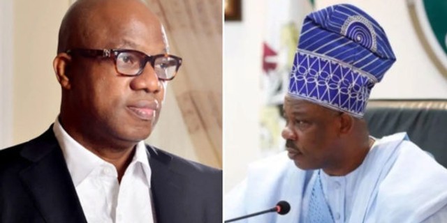 Governor Dapo Abiodun of Ogun State and his predecessor, Senator Ibikunle Amosun (Vanguard)