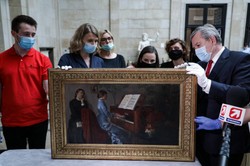 Obraz Jacka Malczewskiego "Przy fortepianie" powrócił do Polski