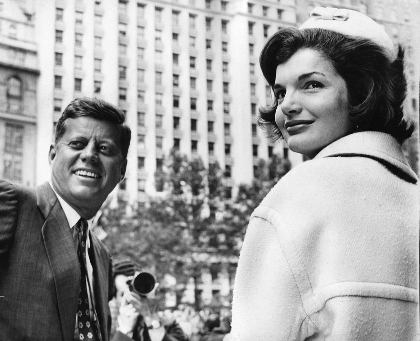 Prezydent John F. Kennedy z żoną Jaqueline w 1961 r.