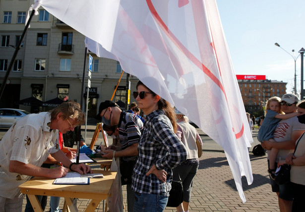 Protest opozycji w Mińsku