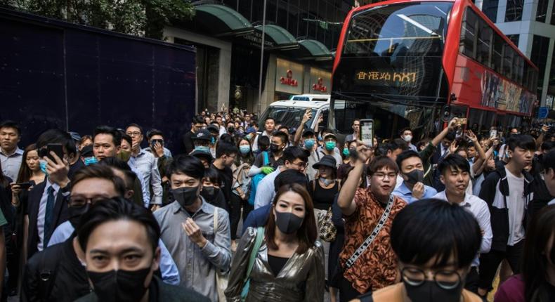 Hong Kong was again rocked by widespread protests, with reports of a man set ablaze after he criticised democracy activists