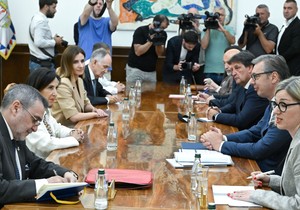 Aleksandar Vučić i ministarkа odbrane Kraljevine Španije Margarita Robles Fernandes