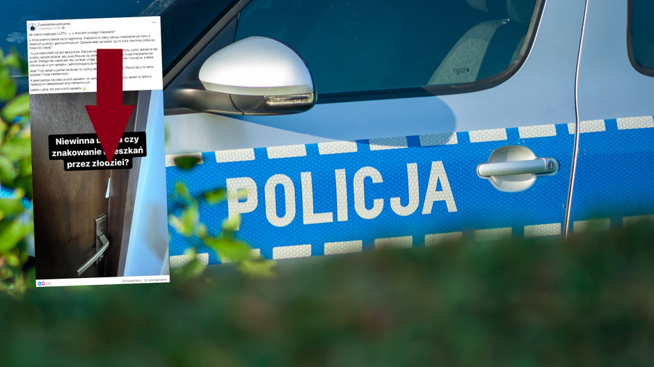 Policja zwraca uwagę na ulotki zostawiane w drzwiach (fot. screen: Facebook/ZPamietnikaPolicjantki)