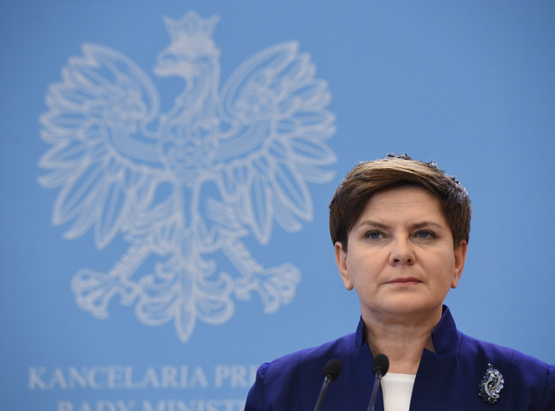 Premier Beata Szydło podczas konferencji prasowej, PAP/Radek Pietruszka