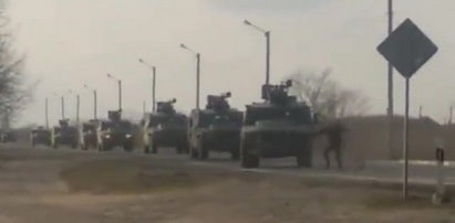 Ukraiński "Tank Man". Próbował zatrzymać rosyjską kolumnę wojskową [WIDEO]