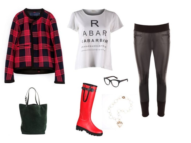 Modne stylizacje na jesienną pogodę w kratkę