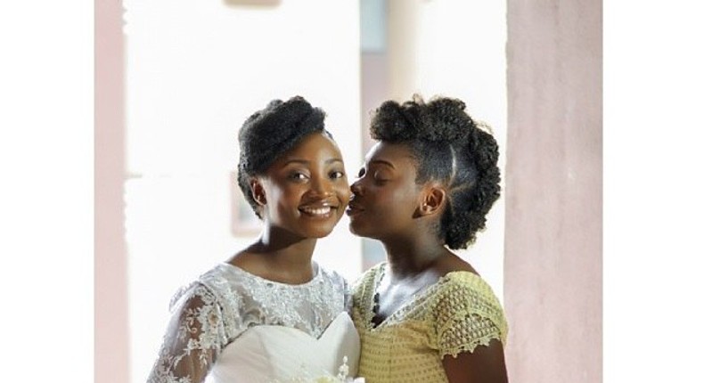 The bride and her bridesmaid