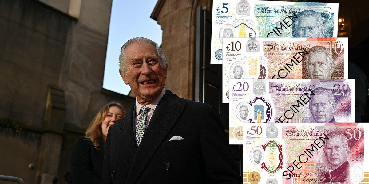 Wprowadzenie banknotów z Karolem III nie oznacza wycofania pieniędzy z Elżbietą II