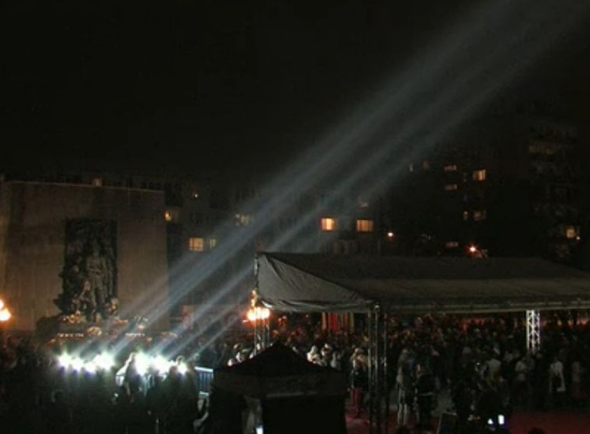 Pokaz świetlny w Warszawie